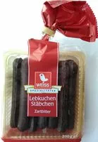 Mängden socker i Lebkuchenstäbchen Zartbitter