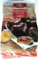 Mängden socker i Lebkuchenherzen mit Aprikosenfüllung