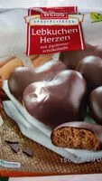 Mängden socker i Lebkuchenherzen mit Zartbitterschokolade