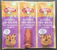 Mängden socker i Mini-Salami Geflügel geräuchert mit Pflanzenfett