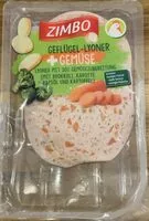 Mängden socker i Geflügel-Lyoner + Gemüse