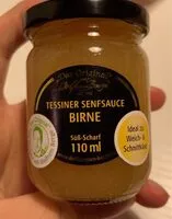Mängden socker i tessiner Senfsauce birne