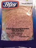 Mängden socker i Heidemettwurst in Gelee