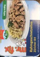 Mängden socker i Rahmgeschnetzeltes Züricher Art mit schwäbischen Spätzle