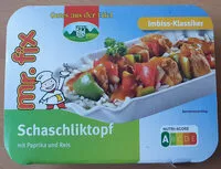 Mängden socker i Schaschliktopf mit Reis