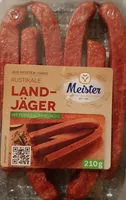 Mängden socker i Landjäger