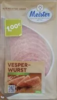 Mängden socker i Vesperwurst