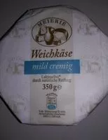 Mängden socker i Weichkäse mild cremig