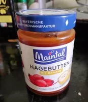 Mängden socker i Konfitüre Hagebutten mit Banane