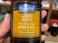 Mängden socker i Preiselbeeren mit Rotwein