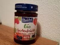 Mängden socker i Bio  Gartenfrüchte