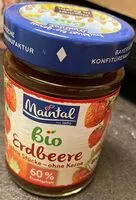 Mängden socker i Bio Erdbeere ohne Stücke ohne Kerne Fruchtaufstrich