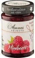Mängden socker i Annes Himbeer Konfitüre Extra, 225 GR Glas