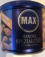 Mängden socker i Mandela Spezialität mit Honig geröstet