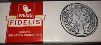 Mängden socker i Oblaten Lebkuchen