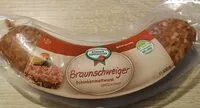 Mängden socker i Braunschweiger Schinkenmettwurst geräuchert
