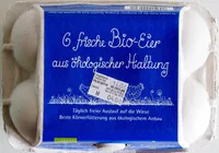 Mängden socker i 6 frische Bio-Eier aus ökologischer Haltung