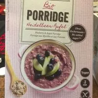 Mängden socker i Porridge pommes myrtilles