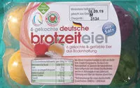 Mängden socker i 6 gekochte deutsche brotzeiteier
