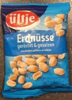 Mängden socker i Erdnüsse geröstet und gesalzen