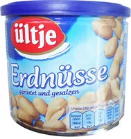 Mängden socker i Erdnüsse, geröstet und gesalzen