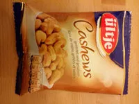 Mängden socker i ültje Cashews, geröstet & gesalzen