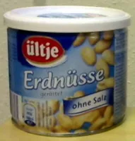 Mängden socker i Erdnüsse geröstet ohne Salz