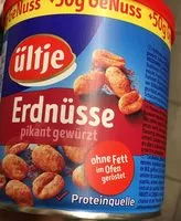 Mängden socker i ütjes Erdnüsse, Ohne Fett Geröstet