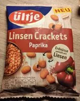 Mängden socker i Ültje Linsen Crackets Paprika