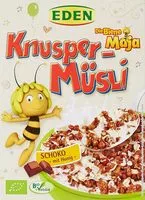 Mängden socker i Eden Biene Maja Schokomüsli 375G