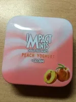 Mängden socker i IMPACT MINTS peach yoghurt flavored minds sugar free