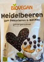 Mängden socker i Heidelbeeren, getrocknet