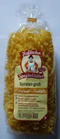 Mängden socker i Spiralen groß Gourmet-Nudeln