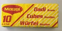 Mängden socker i Cubes Maggi