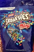 Mängden socker i Nestle Smarties Minis