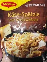 Mängden socker i Käse-Spätzle mit Röstzwiebeln