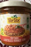 Mängden socker i Tartinade lentilles rouges - chili