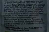 Mängden socker i Tartex Fit & Vital Beeren Müsli