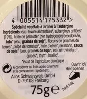 Mängden socker i TARTEX AUBERGINES GRILLEES