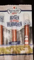 Mängden socker i Rügen Würmchen