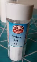 Mängden socker i Tafelsalz/salt/sel