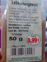 Mängden socker i Lebkuchengewürz