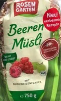 Mängden socker i Rosengarten Beeren Müsli