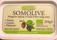Mängden socker i Somolive Margarine 100% Végétale à L'huile D'olive Extra Vierge