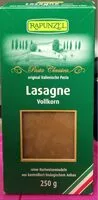 Mängden socker i Lasagneblätter Vollkorn