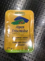 Mängden socker i Alpen Frischkase