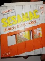 Mängden socker i Schock's Sesamac Crunchy Sesame + Honey