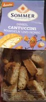 Mängden socker i Dinkel Cantuccini Mandeln und Honig