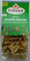 Mängden socker i Dinkel Oliven Snacks, Kräuter Der Provence