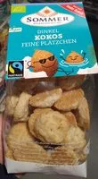 Mängden socker i Sommer Dinkel Kokos Feine Plätzchen